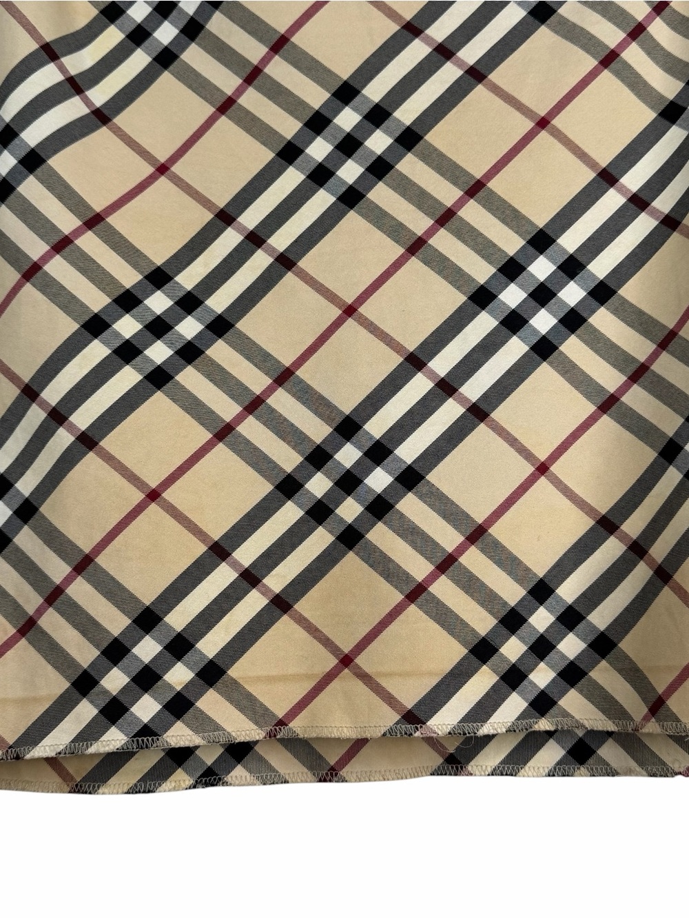 Vintage Y2K Burberry London Nova Check Plaid Mini Skirt Cotton Blend US 8 *FLAWS - Picture 10 of 10